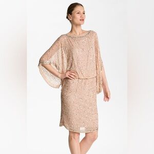 Patra embellished kimono beaded sequin dress